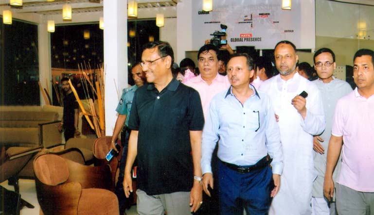 Minister for Roads and Bridges Obaidul Quader MP visited Chittagong International Trade Fair ( CITF) yesterday. MA Latif MP and CCCI President Mahabubul Alam were also present.
