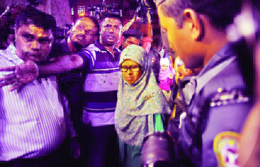 Family members of death convicted war criminal Kamaruzzaman at the gate of Dhaka Central Jail on Monday to meet him.