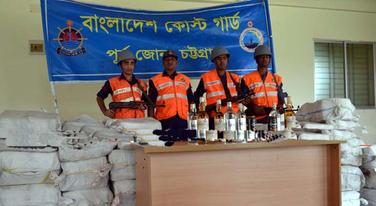 Coast Guard recovered huge contraband foreign wine from outer berth of the Chittagong Port on Saturday midnight.