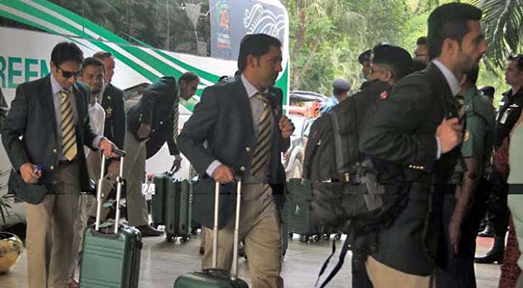 Members of Pakistan national cricket team arrived in city on Monday to play a full series against their Bangladesh counter.