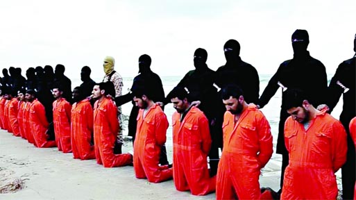 It comes just two months after the extremist group in Libya beheaded 21 captured Egyptian Christian on beach (above). Daily Mail