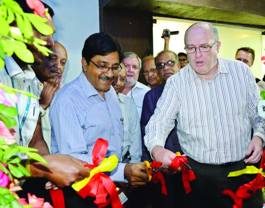 Dr Kamal Uddin Ahmed, Secretary of the Ministry of Environment and Forests, inaugurating FAO office in the city on Thursday. Abdullah Al Moshin Chowdhury, Additional Secretary of the same Ministry, Md Yunus Ali, Chief Conservator of Forests, Saraf Uddin A