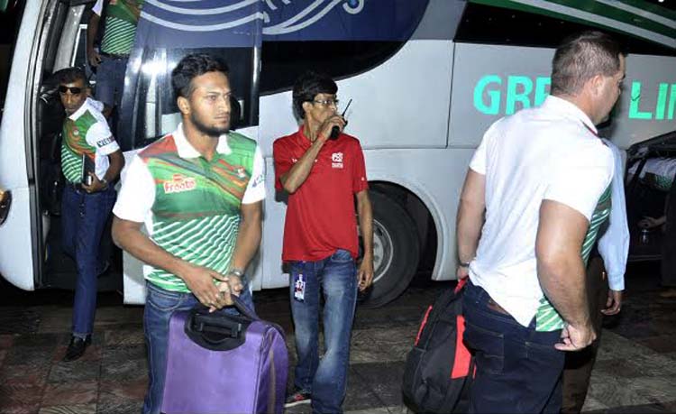 Members of Bangladesh National Cricket team reached Khulna to play the first Test against Pakistan National Cricket team at the Sheikh Abu Naser Stadium in Khulna from April 28.
