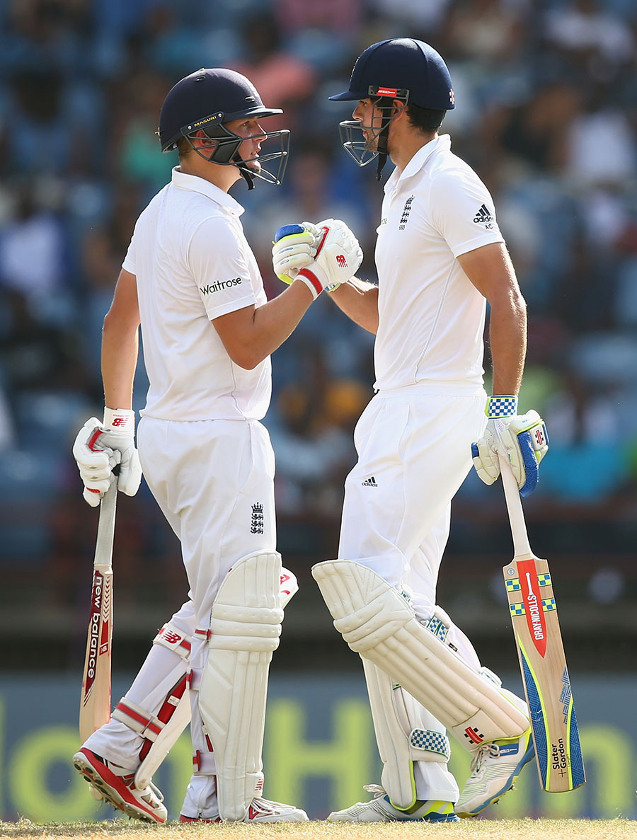 Gary Ballance and Alastair Cook shared a century stand as England cruised to their target against West Indies in 2nd Test at St George's on 5th day (Saturday).