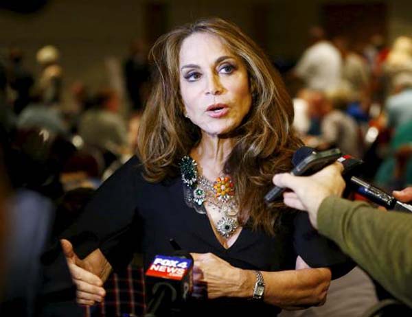 Political blogger Pamela Geller, American Freedom Defense Initiative's Houston-based founder, speaks at the Muhammad Art Exhibit and Contest, which is sponsored by the American Freedom Defense Initiative, in Garland, Texas.