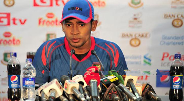 Captain of Bangladesh National Cricket team Mushfiqur Rahim speaking at a press conference at the Media Briefing Room of Sher-e-Bangla National Cricket Stadium in Mirpur on Tuesday.