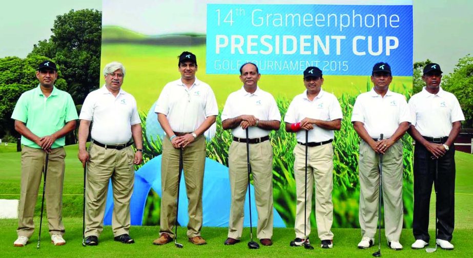 Chief of Air Staff of Bangladesh Air Force Air Marshal Muhammad Enamul Bari, ndu, psc inaugurated the 14th Grameenphone President Cup Golf Tournament at the official Tee-off session on Friday at the Kurmitola Golf Club (KGC).Mahmood Hossain, Chief Corpora