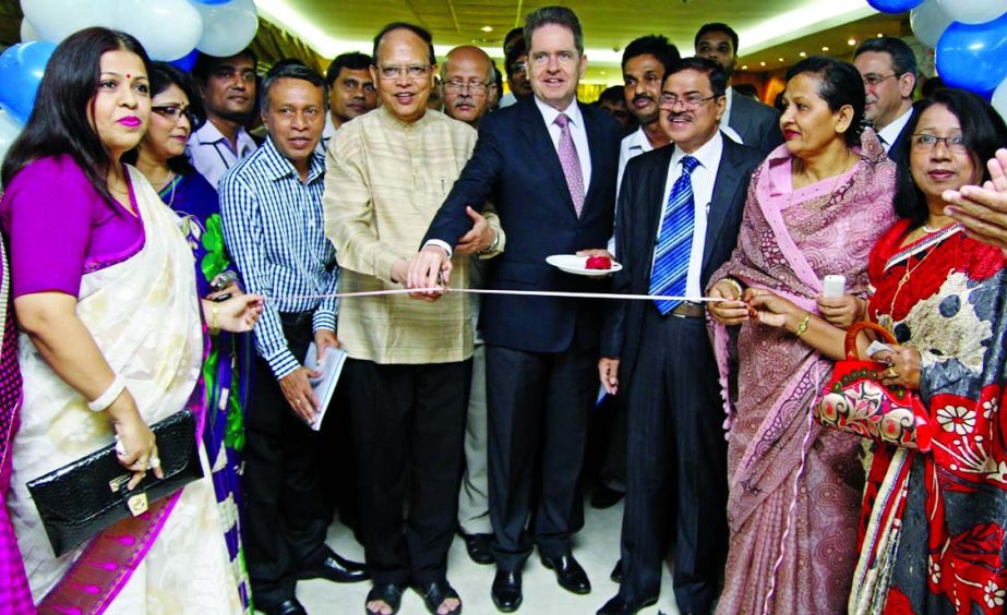 Bangladesh Bank Governor Dr Atiur Rahman, inaugurating SME Women Entrepreneurs Product Showcase organised by BB and Bangladesh INSPIRED, a European Union sponsored programme, at a Sylhet city hotel on Saturday. Pierre Mayaudon, EU ambassador in Banglades