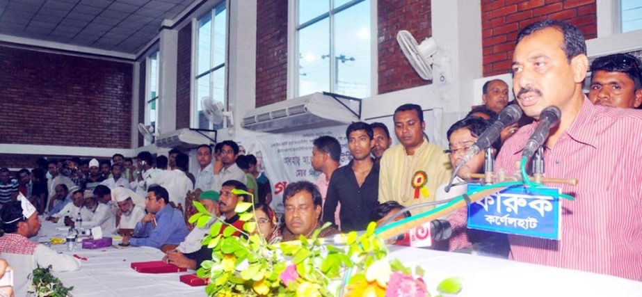 Newly-elected CCC Mayor AJM Nasir Uddin was accorded a reception at Uttar Katali Ward in the city yesterday.
