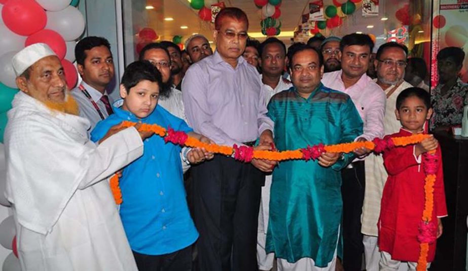 Habibur Rahman Sarker, Chairman of Brothers Furniture Ltd, inaugurating its new showroom at Paikpara in Brahmonbaria recently.