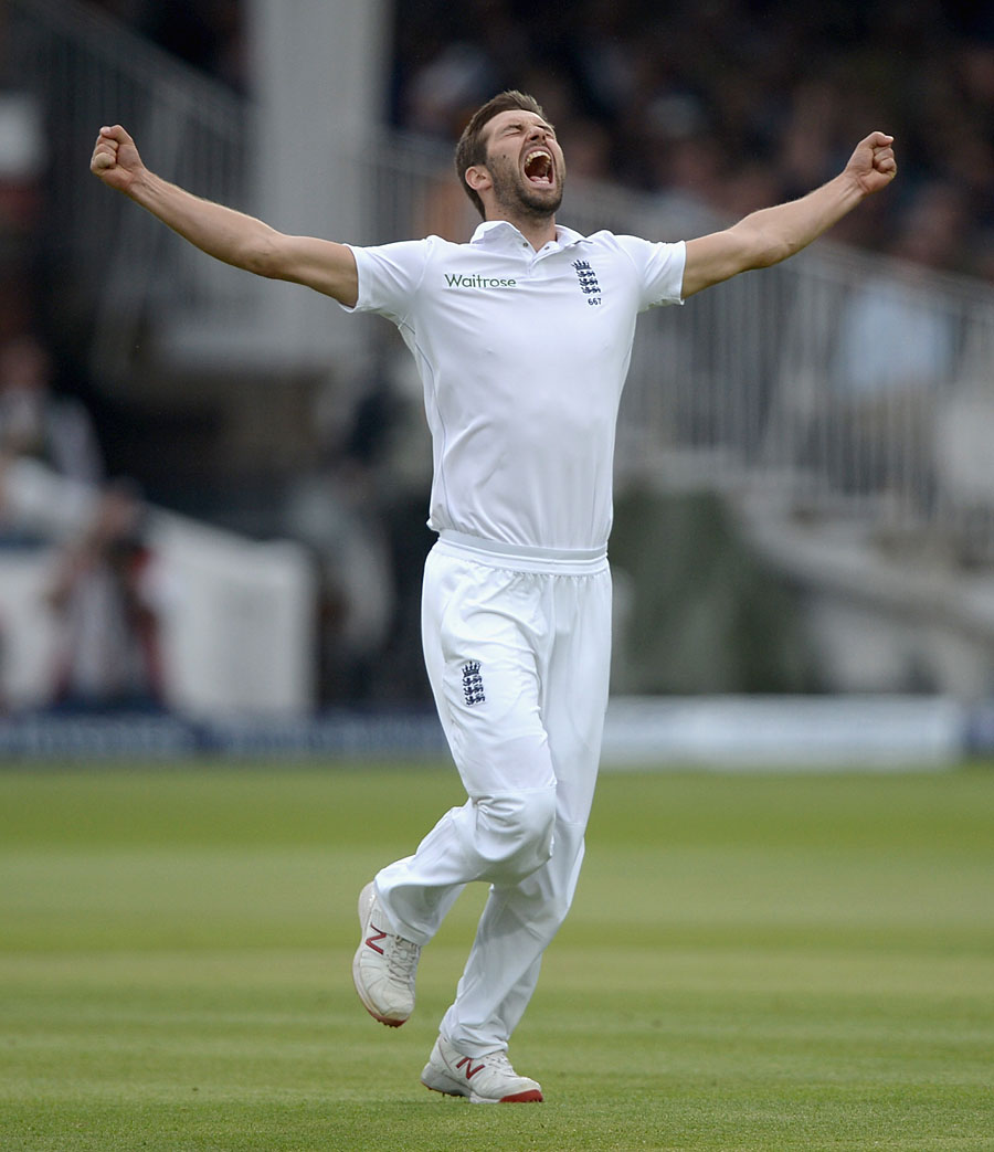 Mark Wood picked up his maiden Test wicket during the 3rd day of 1st Investec Test between England and New Zealand at Lord's on Saturday.