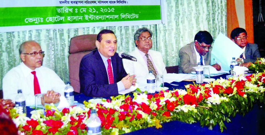 Shamsul Huda Khan, Managing Director of National Bank Limited, inaugurating a Managers' Conference-2015 of Khulna & Shariatpur Region of the bank at a hotel in Jessore on Thursday.