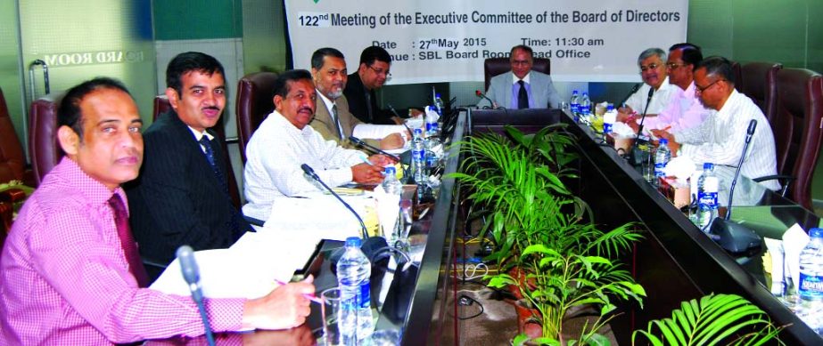 Ashok Kumar Saha, Chairman of the Executive Committee of the Board of Directors of Standard Bank Limited, presiding over the 122nd EC meeting at its board room on Wednesday.