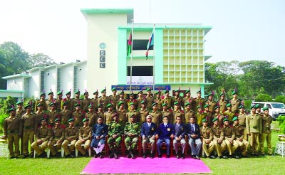BARISAL: SSC students and teachers of Barisal Cadet College posed for photograph as they achieved top position with cent percent pass in the SSC under BEB yesterday.