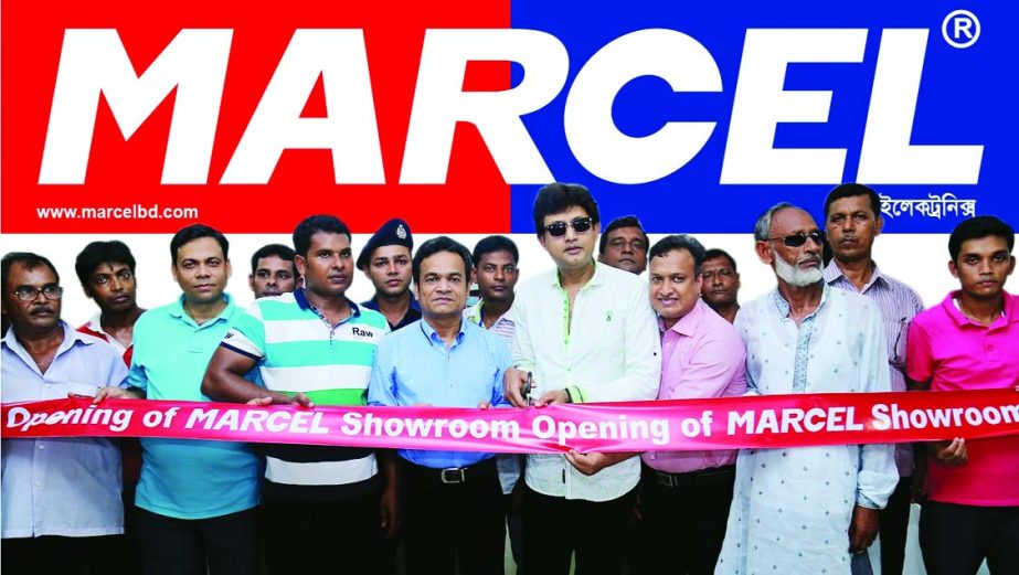 Marcel Brand Ambassador Amin Khan, inaugurating a Marcel Showroom at Gangni, Bamondi Bazar, Meherpur recently. Motiur Rahman, Additional Director, Md Shamim Al Mamun, 1st Senior Asst. Director of Marcel marketing were present.