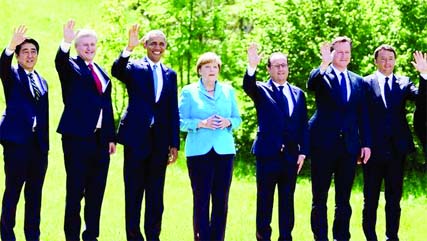The G-7 leaders gather in Germany to discuss steps to be taken against Russia for its alleged aggression in Ukraine.