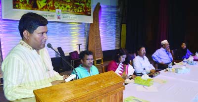 MYMENSINGH: Md Naimur Islam, Chairman, Governing Body, Mymensingh Home Economics College speaking at the freshers' reception of first year honours students of the college recently.