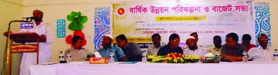 JAMLAPUR: Alhaj AKM Habibur Rahman, Chairman, Melandah Upazila Parishad and Director, Samabay Bank speaking at a discussion meeting on annual development planning and budged at Upazila Parishad hall room on Monday.