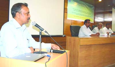 KHULNA UNIVERSITY: KU VC Prof Dr Mohammed Faikuzzaman speaking as Chief Guest at a 3-day long workshop jointly organised by CITL and IQAC at KU on Thursday.