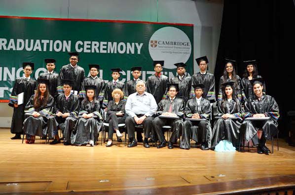 Students attending in the Graduation Ceremony 2015 of DPS STS School at the ISD School Auditorium at Basundhara in the capital recently.