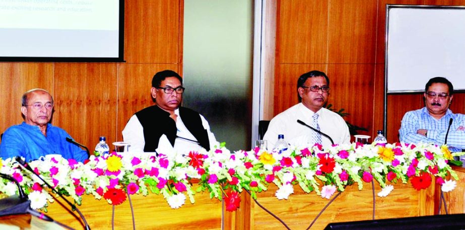 Prime Minister's Power, Energy and Mineral Resources Adviser Dr Towfiq-e-Elahi Chowdhury along with other distinguished guests at a meeting on 'Future activities of Bangladesh Energy and Power Research Council' organized by Bangladesh Power Development