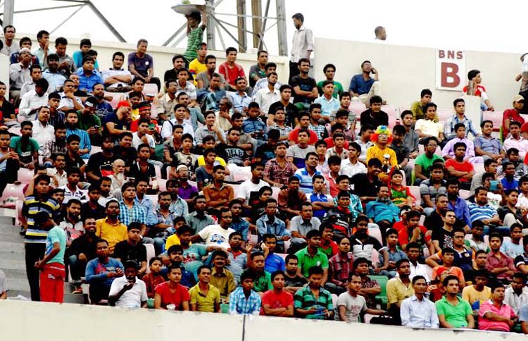A good number of spectators arrived at the Bangabandhu National Stadium to watch the match of the World Cup Qualifiers between Bangladesh and Tajikistan on Tuesday.