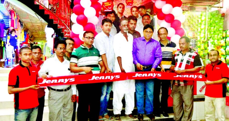 Md Mosaraf Hossain, General Manager of Jenny's Group, inaugurating new outlet at Krisi Office Road in Cox' Bazar recently.
