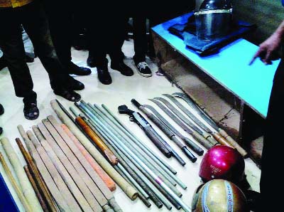 CHHATOK(Sunamganj): Police recovered arms and ammunition from Eti Telecom in Chhatok Upazila on Saturday.