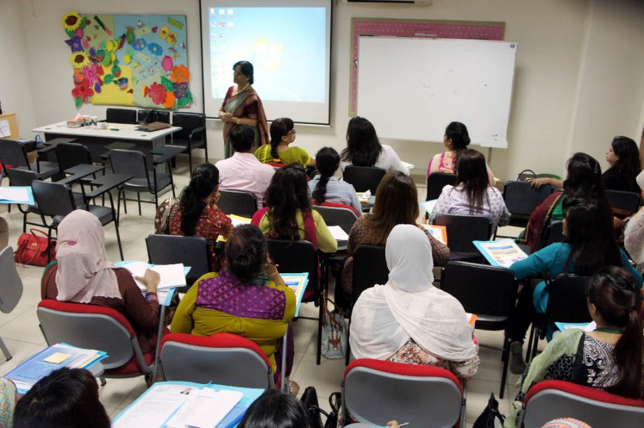 A view of the 'Annual In-House Teachers' Training Workshop' of DPS STS School held at its Uttara Campus recently.