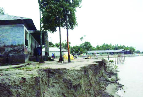 RANGPUR: Erosion has threatened existence of Paikan Jummapara Govt Primary School and Chilakhal Govt Primary School in Rangpur .