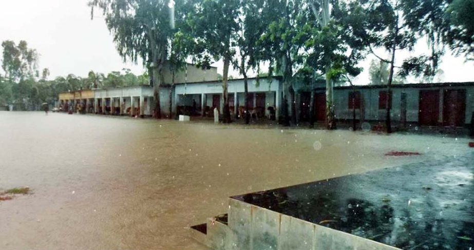 A view of submerged Cox's Bazar town. This picture was taken yesterday.