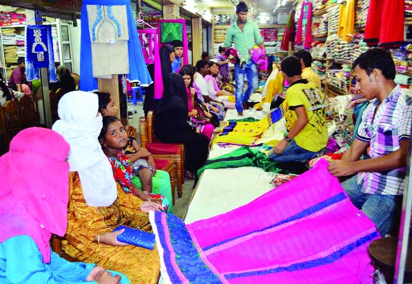 NARSINGDI: A busy shopping centre at Index Plaza in Narsindi Station Road yesterday.