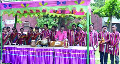 DINAJPUR: Dinajpur Uddichi Shilpighosthi arranged a cultural programme at Dinajpur Institute making the Santal Bidrohi Dibos on Tuesday.