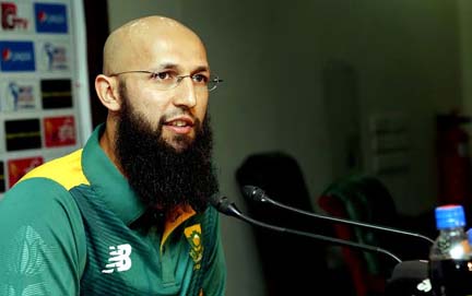 South African ODI captain Hashim Amla addressing a press conference at a city hotel on Thursday.