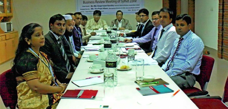 Md Sirajul Islam Varosha, Chairman, Board of Directors of Jamuna Bank Limited inaugurating the business review meeting of Sylhet Zone of the bank at Dusai Resort & Spa, Moulvibazar. Shafiqul Alam, Managing Director of the bank presided.