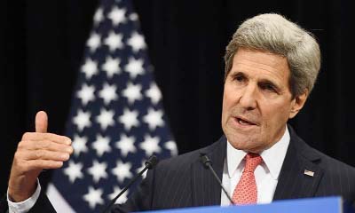 US Secretary of State John Kerry speaking before the House Foreign Affairs Committee on Tuesday.