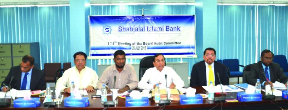 Mosharraf Hossain, Chairman of the Board Audit Committee of Shahjalal Islami Bank Limited, presiding over the 174th audit committee meeting at its head office recently.