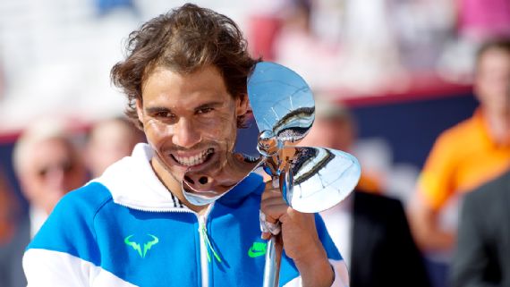 Rafael Nadal won the clay-court Hamburg Open for the second time in his career Sunday.