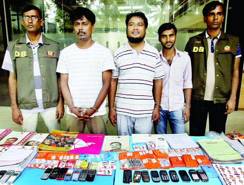 Detective Branch of Police nabbed three persons from the city's Demra area on Tuesday for their allegedly involvement in preparing bKash account illegally.