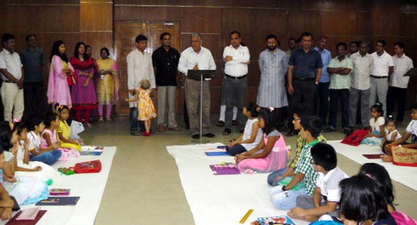 Swapon Kumer Das, Superintendent Engineer, LGED ,Chittagong formally inaugurating art competition and distributing prizes as Chief Guest yesterday.