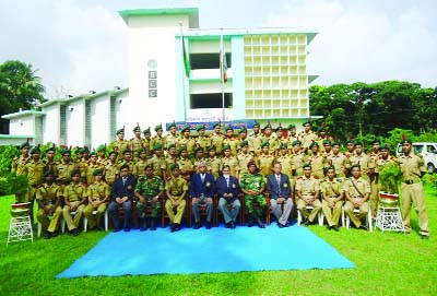 BARISAL: Student and teachers of Barisal Cadet College poses after HSC result as all out of 53 examinees passed with GPA-5 under Barisal Education Board on Sunday.