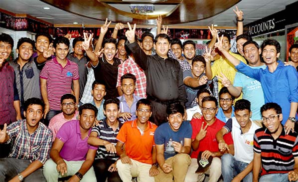 Students along with the teachers and the management of Cambrian College, Dhaka rejoicing after getting their HSC results this year. The College retains 100 per cent pass rate in 2015 which 86 per cent of the succeeders secured GPA 5.