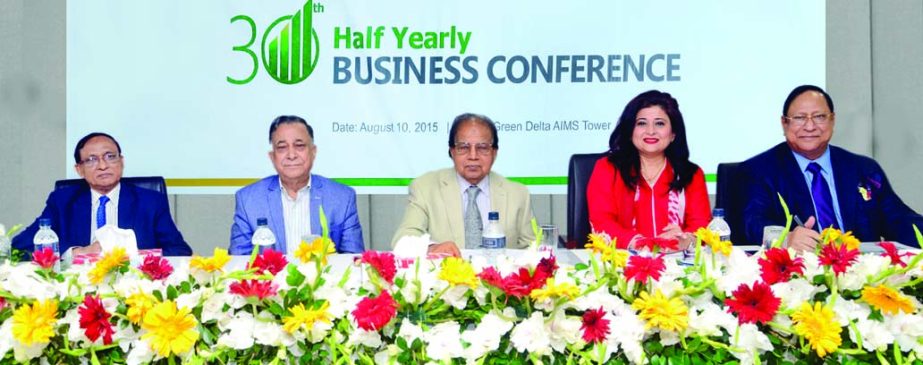 Abdul Hafiz Choudhury, Chairman of Green Delta Insurance Company Limited, FCA, inaugurating "30th Half Yearly Business Conference" at its tower recently. Farzana Chowdhury ACII (UK), Managing Director and Nasir A Chowdhury, advisor of the company were p