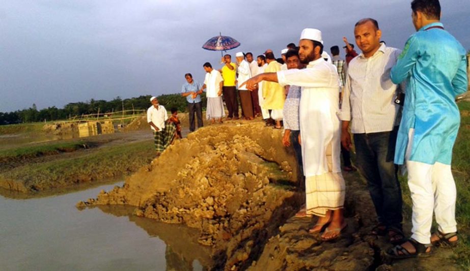 Professional groups visiting Cox'sBazar Town Protection Embankment yesterday.