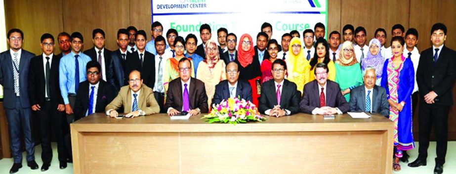 Khondker Fazle Rashid, Managing Director of Premier Bank Limited, inaugurating 9th Foundation Training Course at its head office in the city on Tuesday.