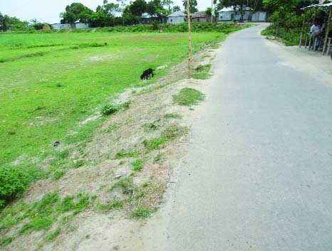 MYMENSINGH: About 6,700- metre roads have been constructed in Mymensingh Sadar Upazila connecting Poranganj Hospital to Sadar Upazila by Development of Important Rural Infrastructure Project(DIRIP) of LGED recently. This picture was taken on Tuesday.