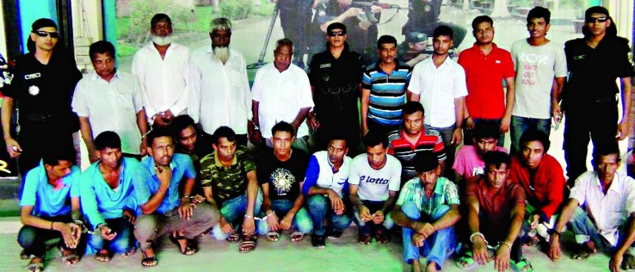 Twenty-two members of brokers were arrested from in front of the Agargaon Passport Office by RAB team led by a Magistrate on Thursday.