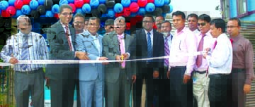 Md Touhidul Alam Khan, DMD and Chief Business Officer of Prime Bank Limited inaugurating the 162nd ATM Booth at Star Ceramics factory premises in Hobiganj recently. Ajay Kumar, Finance Controller of Star Ceramics was present as special guest. Executives