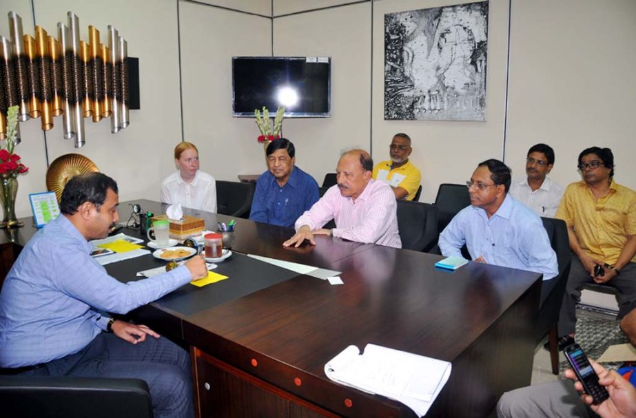 Officials of Chittagong WASA met with CCC Mayor AJM Nasir Uddin at his office yesterday.