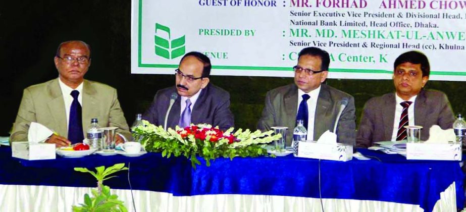 Md Badiul Alam, Managing Director (Current Charge) of National Bank limited inaugurating the "Half Yearly Managers' Conference-2015 for Khulna region at a centre in Khulna recently. Abdul Hamid Mia, Additional Managing Director of the bank was present a